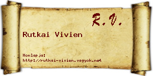 Rutkai Vivien névjegykártya